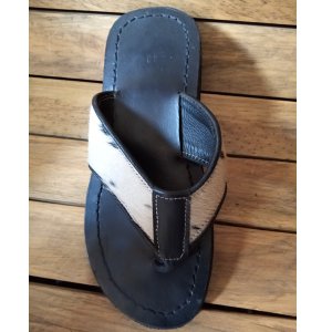 Men's Sandal with animal skin