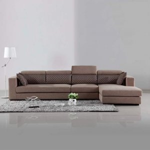 Brown l-shape-sofa-set